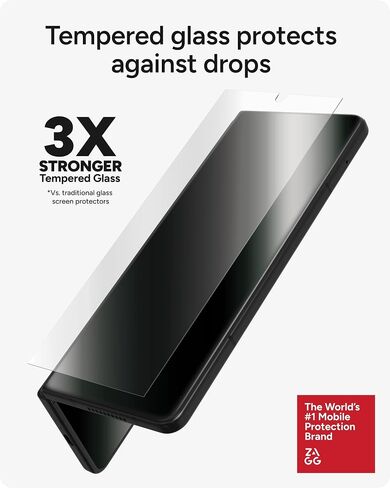 Zagg Glass+ Samsung Galaxy A36 5G Screen Protector-Extreme Impact & Shatter Protection ، مقاوم للخدش ، مقاوم للتلطيخ ، متوافق in Saudi Arabia