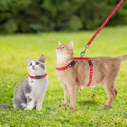 PAWCHIE Cat Harness and Leash Set, Cats Escape Proof-Adjustable Kitten Harness Lightweight Soft Outdoor Walking Travel Pet Safe Harness, Puppy Harness for Girl Cats Bunny Rabbit Small Dog, Pink S in Kuwait