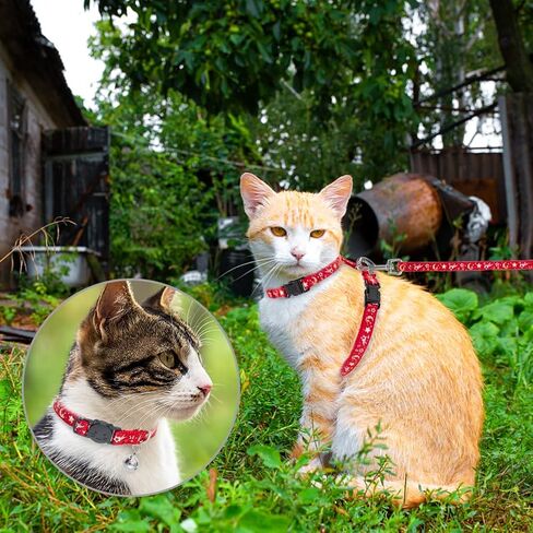 PAWCHIE Cat Harness and Leash Set, Cats Escape Proof-Adjustable Kitten Harness Lightweight Soft Outdoor Walking Travel Pet Safe Harness, Puppy Harness for Girl Cats Bunny Rabbit Small Dog, Pink S in Kuwait