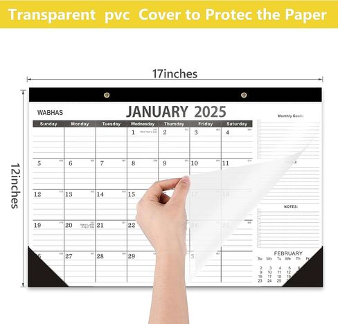 Desk Calendar 2025-2026 -18 Months-JULY 2025 to December 2026,Desk calendar 2025,12x17 in,Calendar 2025-2026,Office Desk Calendar 2025-2026 in Kuwait