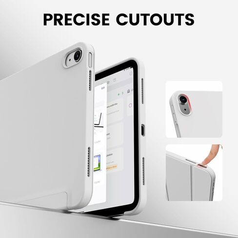 Case for iPad (A16) الجيل الحادي عشر/العاشر 11/10.9 بوصة 2025/2022 ، دعم تلقائي الاستيقاظ/معرف اللمس ، معرف Trifold خفيف الوزن مع تراجع TPU الناعم لعلاج iPad 10th Gen Case ، Gray in Kuwait