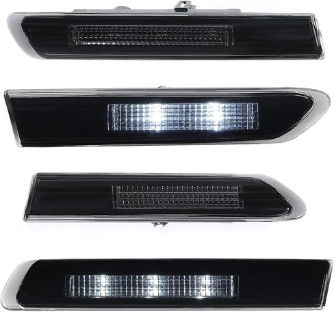 HECASA Side Marker Light Lamp 4Pcs Compatible with 04-08 Honda Acura TL Base Models Side Marker Lamps Reflectors Front Rear Smoke Lens and White LED in Saudi Arabia