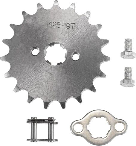 uxcell 1 Set 428 19T 17mm Motorcycle Front Engine Sprocket for 50cc 70cc 90cc 110cc 125cc Dirt Pit Bike Mini Bike ATV in Saudi Arabia