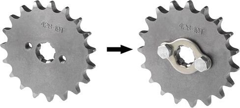 uxcell 1 Set 428 19T 17mm Motorcycle Front Engine Sprocket for 50cc 70cc 90cc 110cc 125cc Dirt Pit Bike Mini Bike ATV in Saudi Arabia
