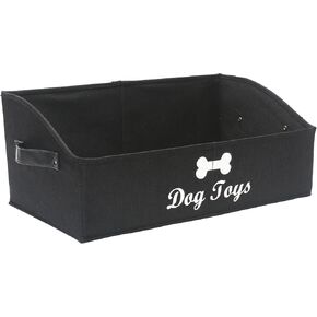 Morezi Linen -Cotton Blend Dog Toy Basking وصندوق ألعاب الكلاب ، تخزين سلة لعبة الكلاب - مثالي لتنظيم ألعاب الحيوانات الأليفة والبطانيات والمكافور ولعب مضغ - عظام باو in Kuwait