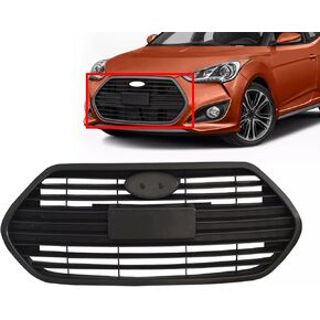 JX Racing · الأداء · الإكسسوارات الشبكة الأمامية العلوية متوافقة مع 2013-2016 Hyundai Veloster Turbo Grill Matte Black لـ 865612v500 in Kuwait