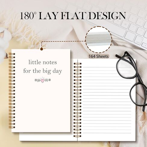 Wedding Notebook Journal, Wedding Journal, WeddingPlanning Spiral Notebook, Engagement Notebooks Gifts for Bride to Be Women, Little Notes for The Big Day Notebook for WeddingPlanner, 6x8.2In in Kuwait