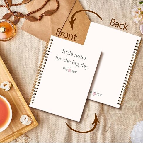 Wedding Notebook Journal, Wedding Journal, WeddingPlanning Spiral Notebook, Engagement Notebooks Gifts for Bride to Be Women, Little Notes for The Big Day Notebook for WeddingPlanner, 6x8.2In in Kuwait