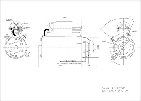 TYC 1-03272 Starter Motor متوافق مع 1997-2008 Ford Ranger in Saudi Arabia