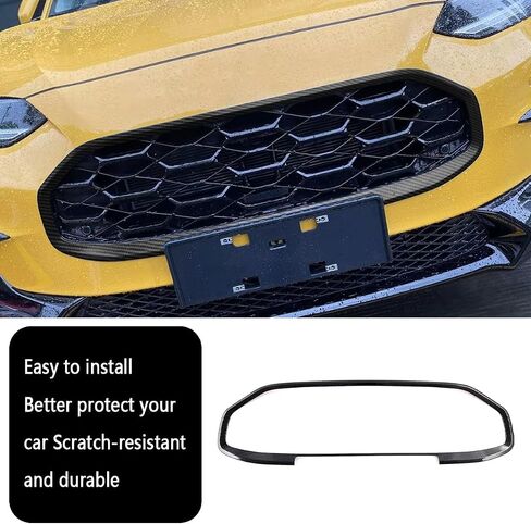Car Accessories Fit for Honda New HR-V HRV 2023 2024 Front Grill Grille Strip Cover Molding Trim (Carbon Fiber Black) 1PC ABS in Saudi Arabia