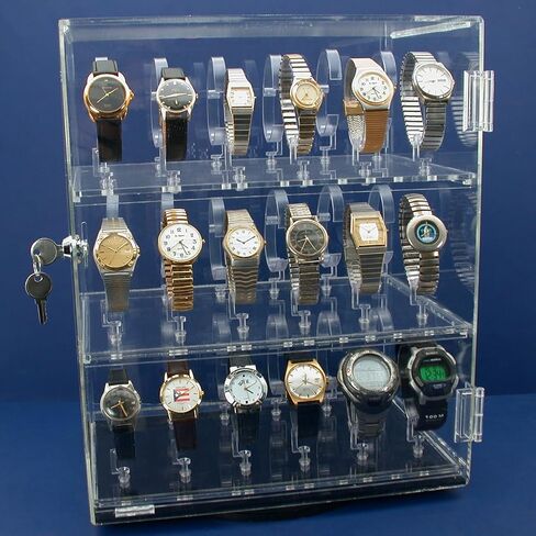 Rotating Revolving Watch Display Case Counter 4 Shows 15 1/4" New in Saudi Arabia