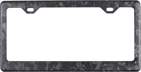 100% Real 3k Twill Weave Carbon Fiber Car License Plate Frame, UV Protection, Front Rear Universal Fit USA Canada Mexico Standard Size tag Holder (Red) in Saudi Arabia