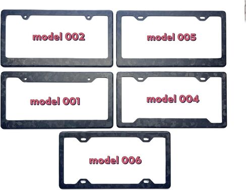 100% Real 3k Twill Weave Carbon Fiber Car License Plate Frame, UV Protection, Front Rear Universal Fit USA Canada Mexico Standard Size tag Holder (Red) in Saudi Arabia