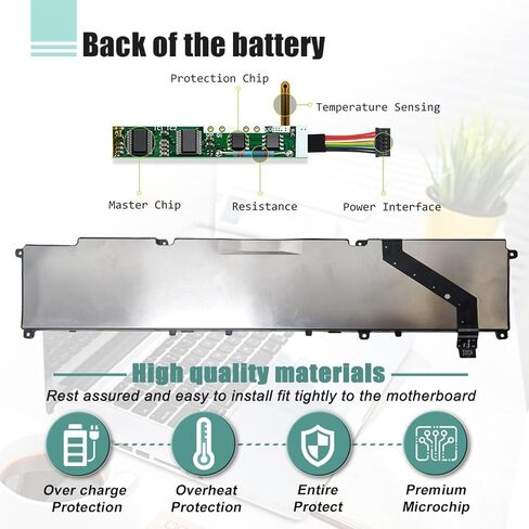 RC30-0423 Laptop Battery Compatible with Razer Blade 17 RTX 3080 Ti/Razer Blade 17 Early 2022 / Razer Blade Pro 17 RTX 3080 Series Laptop RZ09-0368 Battery 15.4V 82Wh/5329mAh 8-Cell in Saudi Arabia