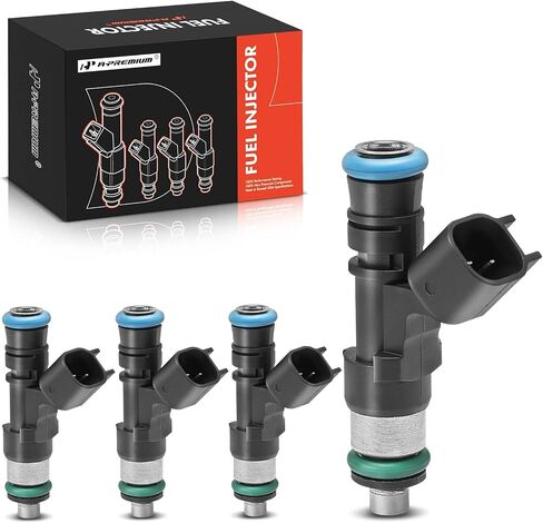 A-Premium Fuel Injectors Compatible with Fiat 500 2012 2013 2014 2015 1.4L, Set of 4, Replace # 800-2171N, R92844AA in Saudi Arabia