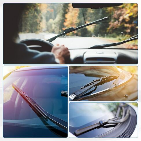 ACROPIX 26 "17" 14 "أمامية خلفية للشفرة من مجموعة شفرة ممسحة ل Mazda CX-9 2007-2017 مع J/u هوك-حزمة من 3 أسود in Saudi Arabia