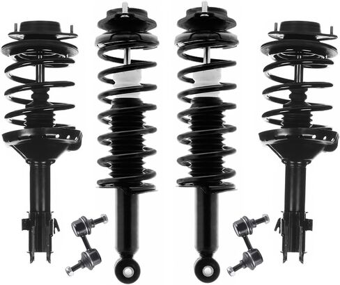 Detroit Axle - 6pc Struts Sway Sway Bars for 2008-2011 Subaru Impreza ، 4 دعامات خلفية أمامية مع ربيع لفائف 2 Links end Bar Links 2009 2010. in Saudi Arabia