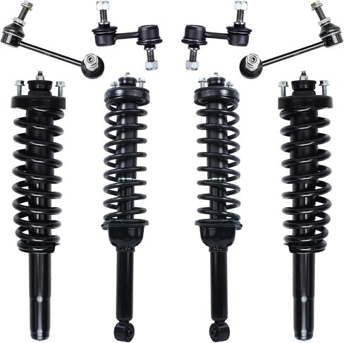 Detroit Axle-Struts Sway Bars لعام 1997-2001 Honda CR-V 1998 1999 2000 ، 4 دعامات جاهزة كاملة ، و 4 روابط طرفية للتثبيت ، والاستبدال الأمامي والخلفي in Saudi Arabia