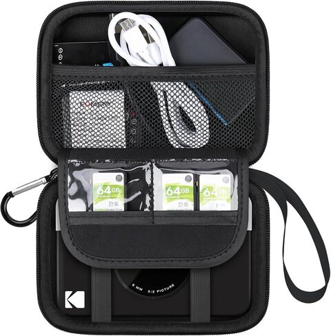 Lacdo Camera Carrying Case for KODAK Printomatic Full-Color Instant Print Digital Camera, Portable Instant Photo Printer Hard Travel Storage Bag, Mesh Bag Fits Batteries, USB Cable, SD Card, Gray in Saudi Arabia