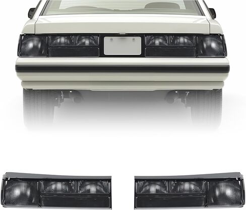 أضواء ذيل Kuafu compatibloe مع عام 1987-1993 فورد موستانج بديل لـ E7ZZ13405A E7ZZ13404A مصابيح خلفية خلفية العدسة الدخان الإسكان الأسود مع المصابيح مع تسخير 2pcs 2pcs in Saudi Arabia