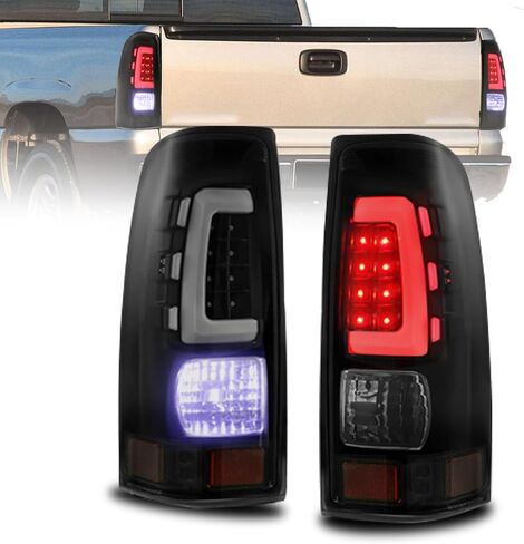 Tail light Assembly Rear Lamp L-Shape Compatible for 99-06 Chevy Chevrolet Silverado 1500 2500 Compatible for 99-02 GMC Sierra 1500 2500 Only for fleetside Clear Lens Taillight in Saudi Arabia
