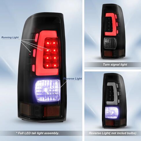 Tail light Assembly Rear Lamp L-Shape Compatible for 99-06 Chevy Chevrolet Silverado 1500 2500 Compatible for 99-02 GMC Sierra 1500 2500 Only for fleetside Clear Lens Taillight in Saudi Arabia