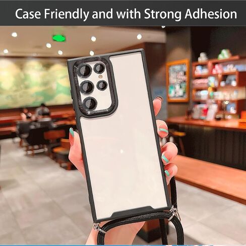 Compatible with Samsung Galaxy S24 Ultra Camera Lens Protector Glitter, S24 Ultra Camera Protector Bling, Camera Cover, Sparkle Ring Clear Tempered Glass, Case Friendly, (Silver) in Saudi Arabia