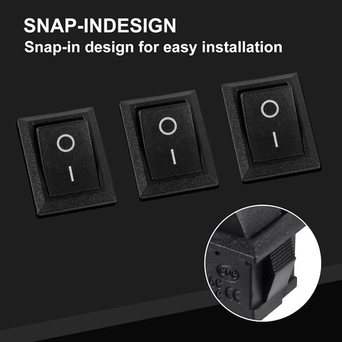 5pcs Mini Rocker Switch KCD1-101 T85 2 PIN SPST تبديل التبديل مع الأسلاك 12V للسيارات RV 2 PIN 120V Wired KCD1 in Kuwait