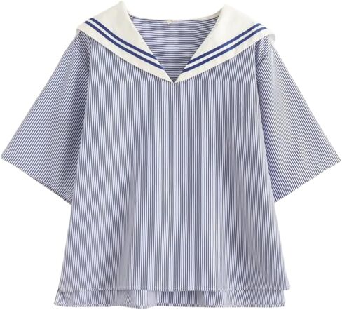 Baimore Women's Fashion Navy Twlar Blouse Bow Knot Short Sumbed Summer Summer Dressy Dressive Dression in Kuwait