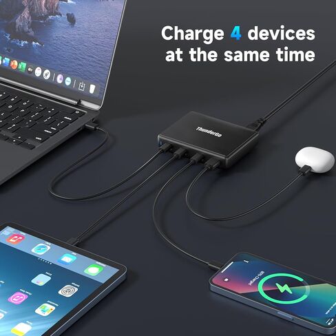 170W GaN Pro USB C Charging Station | 8-Port Desktop Power Hub (7xUSB-C PD3.0 + QC4.0 USB-A) | Smart Charger for MacBook Pro M3 Max | ETL/FCC Certified with Dynamic Power Allocation in Saudi Arabia