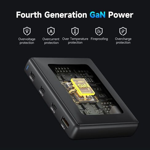 170W GaN Pro USB C Charging Station | 8-Port Desktop Power Hub (7xUSB-C PD3.0 + QC4.0 USB-A) | Smart Charger for MacBook Pro M3 Max | ETL/FCC Certified with Dynamic Power Allocation in Saudi Arabia
