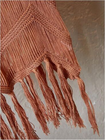 MakeMechic Women's Women's Crochet Spaghetti Strap Cami Crop Tops Fringe Knit Summer Tank Top in Saudi Arabia