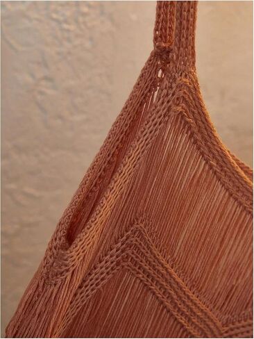 MakeMechic Women's Women's Crochet Spaghetti Strap Cami Crop Tops Fringe Knit Summer Tank Top in Saudi Arabia