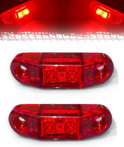 Peterson LED Trailer Light Multi-Pack (2) 168R مصابيح التخليص للرسائل ، RV ، العربة ، البضائع ، الحصان ، مصابيح مقطورة القوارب ، أحمر in Kuwait