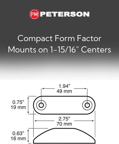 Peterson LED Trailer Light Multi-Pack (2) 168R مصابيح التخليص للرسائل ، RV ، العربة ، البضائع ، الحصان ، مصابيح مقطورة القوارب ، أحمر in Kuwait