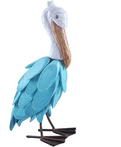 Pelican Statues Outdoor Decor, 11.5" Coastal Ocean Bird Garden for Backyard Porch Patio Home Decor… in Saudi Arabia