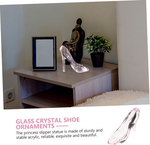Garneck para Mesa De Wedding Table Decor Heels Party Mini Crystal Shoes High Heel Shoe Party Decoration Slipper Statue Decor Tabletop Decoration Paint in Saudi Arabia