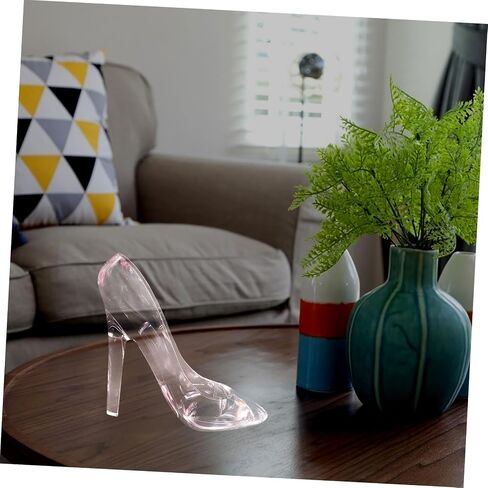 Garneck para Mesa De Wedding Table Decor Heels Party Mini Crystal Shoes High Heel Shoe Party Decoration Slipper Statue Decor Tabletop Decoration Paint in Saudi Arabia