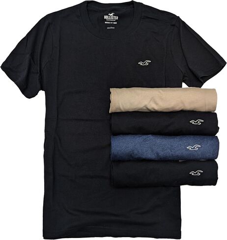 Hollister California Men's Must-Have Short Sleeve Graphic T-Shirt 4-/5-/7-Pack in Kuwait