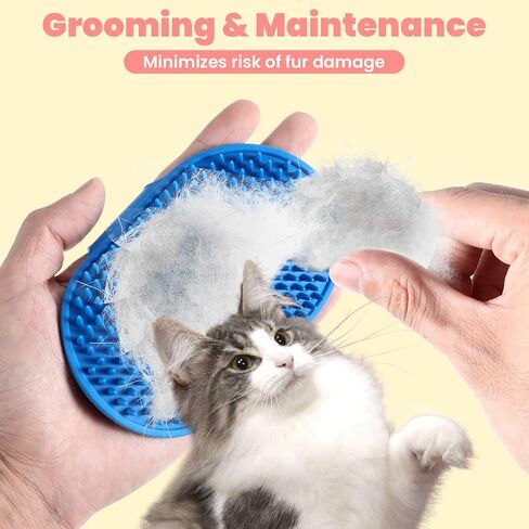 4Colors Cat Self Groomer for Indoor Cats, Wall Mounted Silicone Self Grooming Cat Brush for Long Short Hair, Cat Face Scratchers Cat Corner Massage Comb for Kitten Sofa Chair Leg Scratching Post Cover in Saudi Arabia