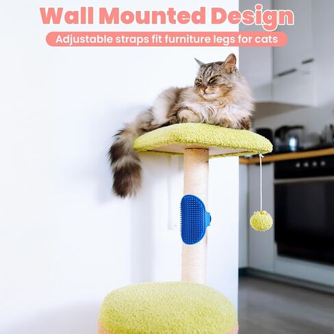 4Colors Cat Self Groomer for Indoor Cats, Wall Mounted Silicone Self Grooming Cat Brush for Long Short Hair, Cat Face Scratchers Cat Corner Massage Comb for Kitten Sofa Chair Leg Scratching Post Cover in Saudi Arabia