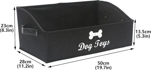 Morezi Linen-cotton blend dog toy basket and dog toy box, dog toy basket storage - Perfect for organizing pet toys, blankets, leashes, chew toys - Bone Paw in Kuwait