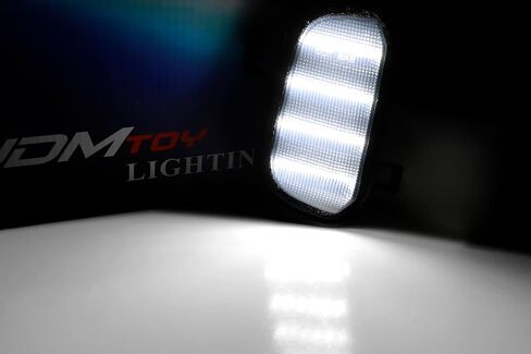 IJdmtoy Black-Out Lens Smoked Lens Xenon White Quad-Row Full Strips Side Mirror Marker/Mileance Lamps متوافقة مع 2019 تشيفي Silverado GMC Sierra 1500 in Kuwait