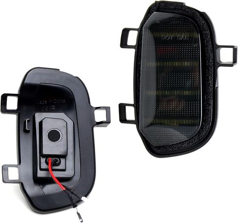 IJdmtoy Black-Out Lens Smoked Lens Xenon White Quad-Row Full Strips Side Mirror Marker/Mileance Lamps متوافقة مع 2019 تشيفي Silverado GMC Sierra 1500 in Kuwait