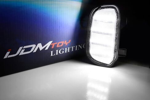 iJDMTOY Black-Out Smoked Lens Xenon White Quad-Row Full LED Strips Side Mirror Marker/Clearance Lamps Compatible With 2019-up Chevy Silverado GMC Sierra 1500 in Saudi Arabia