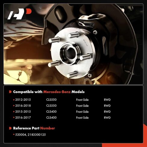 A-Premium 2 x Front Wheel Bearing and Hub Assembly Compatible with Mercedes-Benz C218 Series CLS400 2015-2017, CLS550 2012-2018 in Saudi Arabia