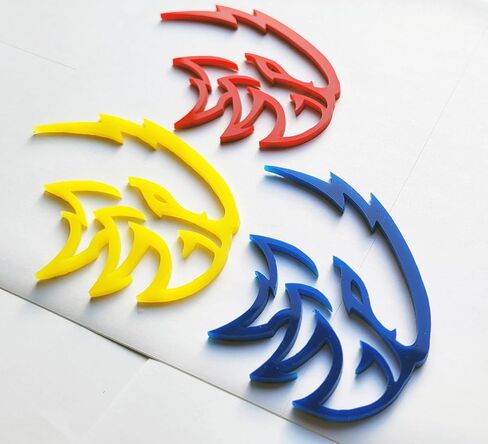 2x Hawk Bird Hellhawk Emblem Logo متوافق مع Grand Cherokee Trackhawk SRT (4 "× 3.5" ، أصفر) in Saudi Arabia