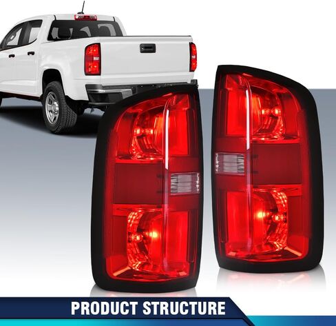 أضواء ذيل PIT66 مع مصابيح اليسار واليمين متوافقة مع Chevy Colorado 2015-2022 ملائمة لكابينة طاقم 4 أبواب وكابينة مدتها 4 أبواب فقط مجموعة مصباح الضوء الخلفي Luz Trasera in Saudi Arabia