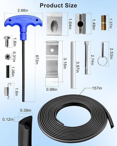 Brake Tune Up Kit Replace 10819, Siding Brakes Parts Fits for Tapco Pro 14 Pro 19 Pro II Pro III and Pro 2000 10'6" in Saudi Arabia