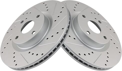 TRQ Front Brake Pad & Rotor Kit Premium G-Coated Ceramic Compatible with 2017-2020 Fiat 124 Spider 2016-2019 Mazda MX-5 Miata in Saudi Arabia